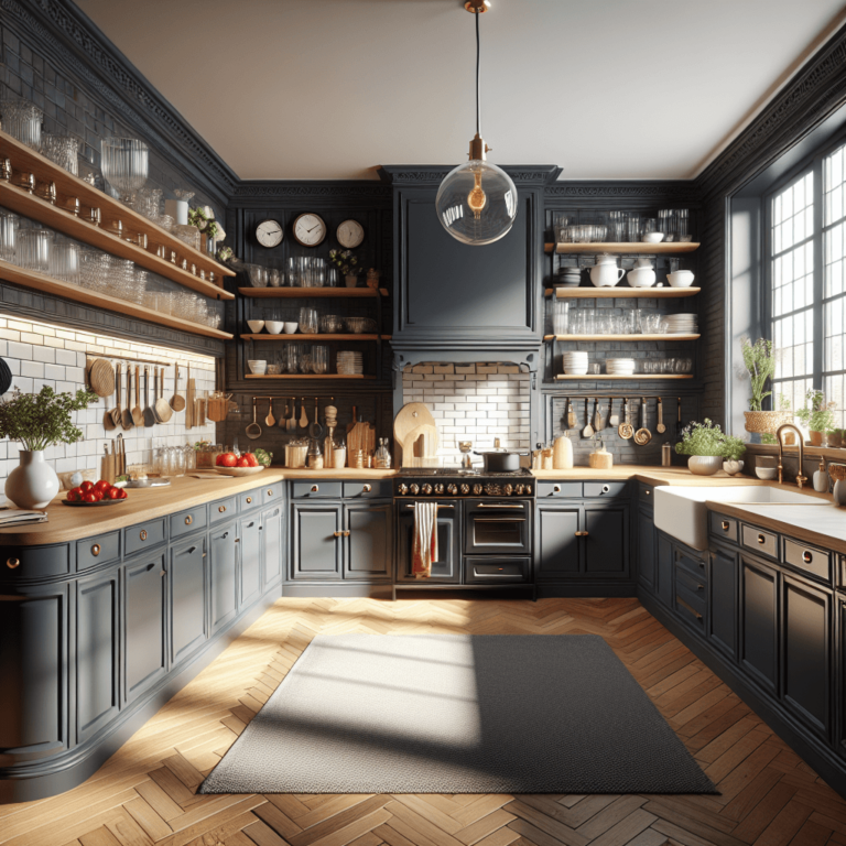 anthrazitfarbene Retro Küche-Hannover