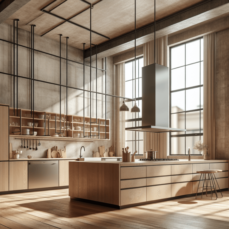 beige Küche im Loftstil-Hannover