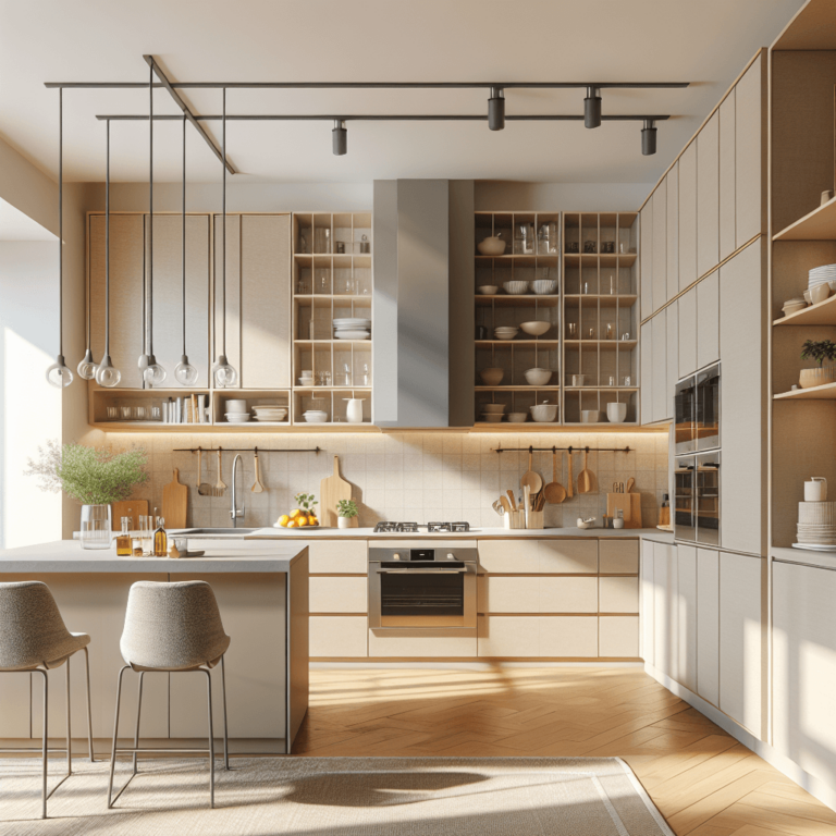 beige Küche in L-Form-Hannover