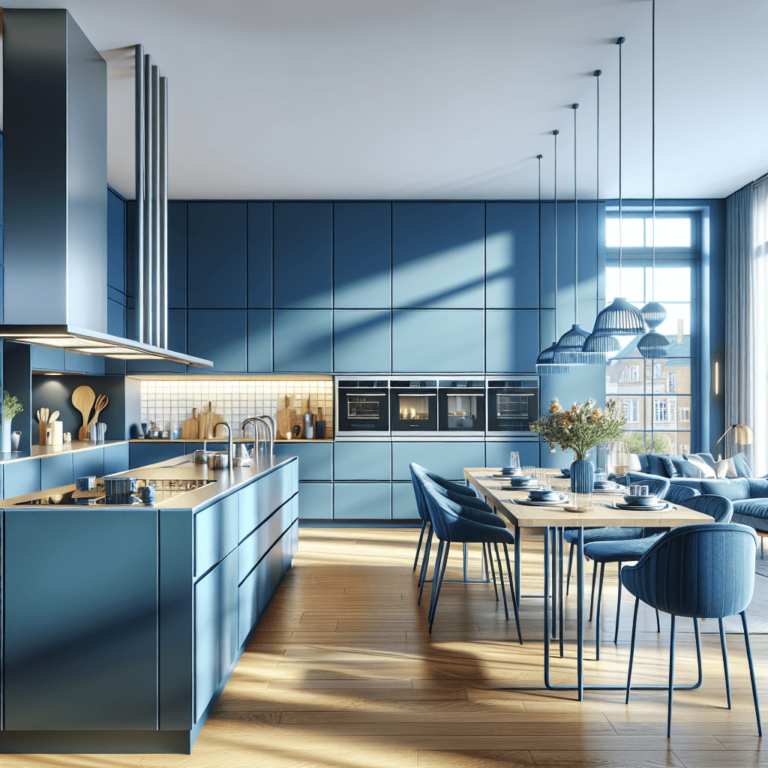 blaue Design Küche-Hannover