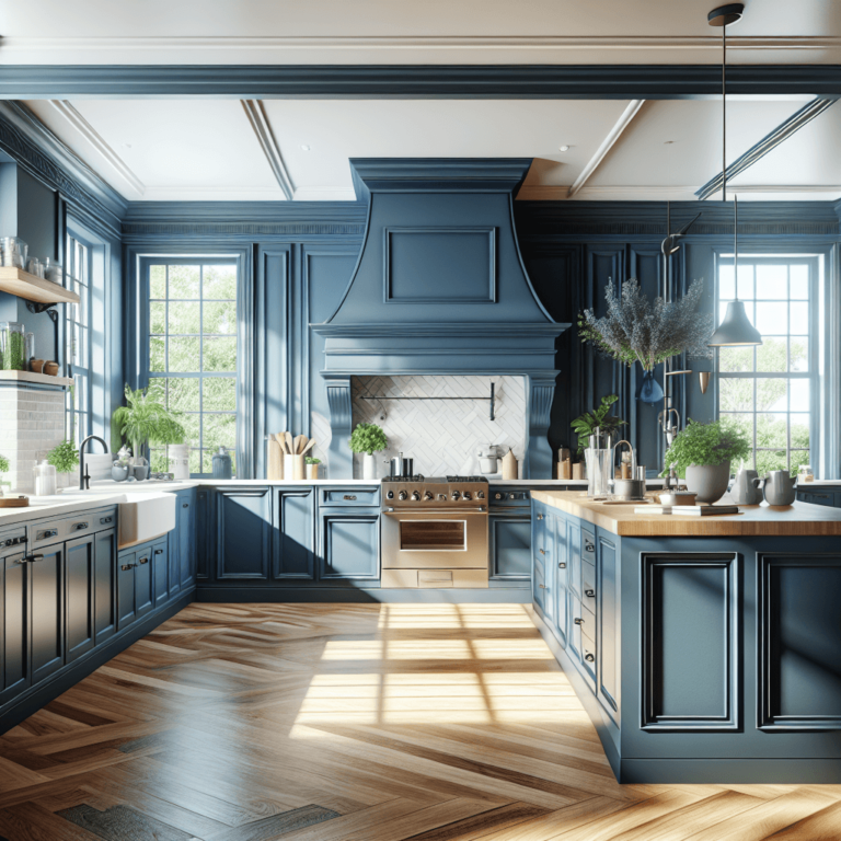 blaugraue Amerikanische Küche-Hannover
