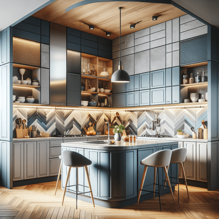 blaugraue Eck-Küche-Hannover