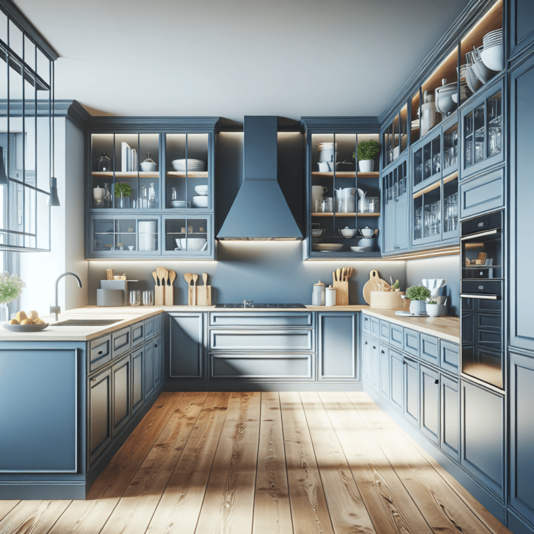 blaugraue Einbauküche-Hannover