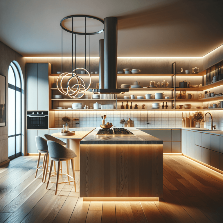 blaugraue Wohnküche-Hannover