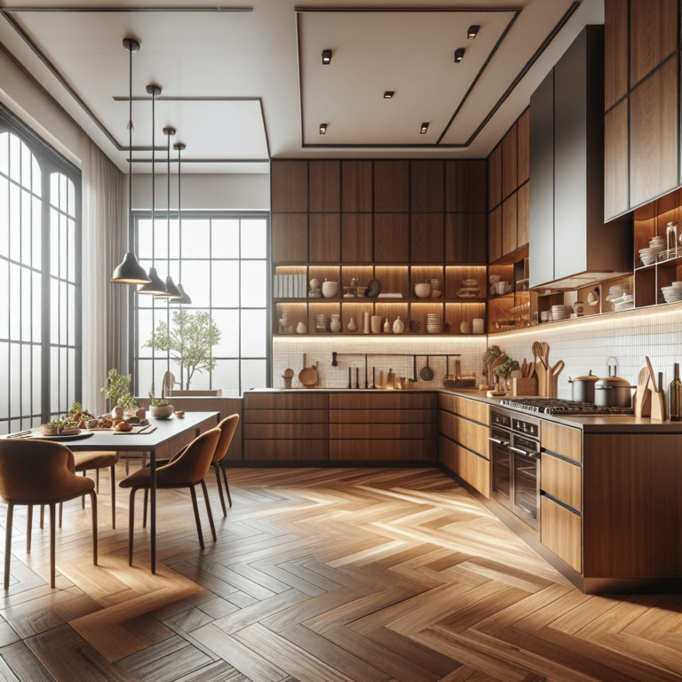 braune Küche im asiatischen Stil-Hannover