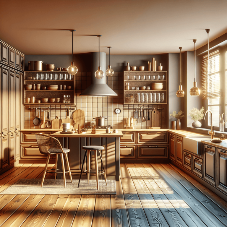 braune Küche in G-Form-Hannover