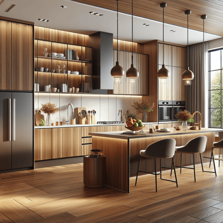 braune Küche in U-Form-Hannover