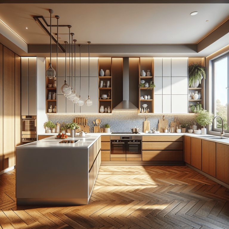 braune einzeilige Küche-Hannover