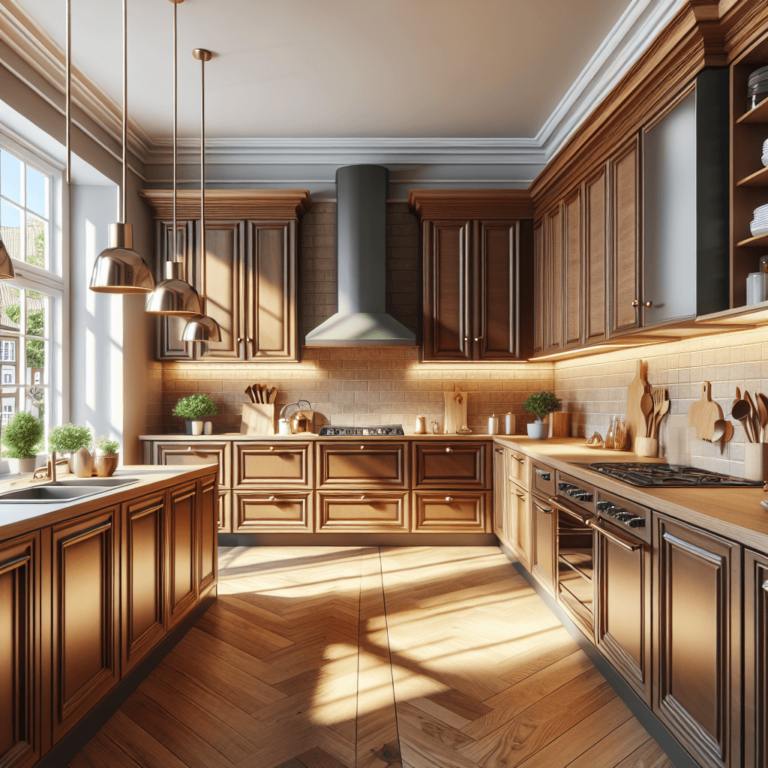 braune mehrzeilige Küche-Hannover