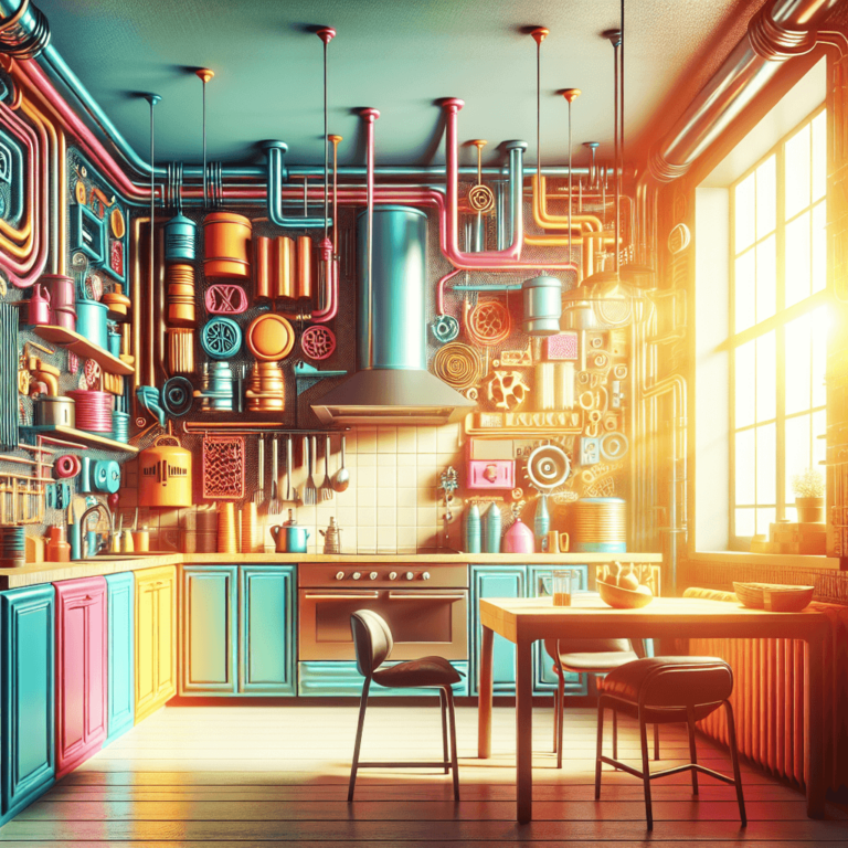 bunte Industrielle Küche-Hannover