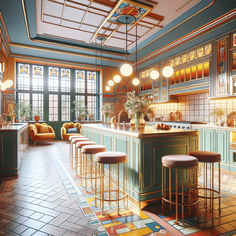 bunte Küche im Art-Deco-Stil-Hannover