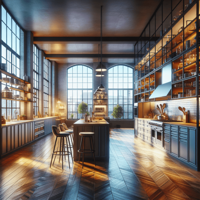 bunte Küche im Loftstil-Hannover