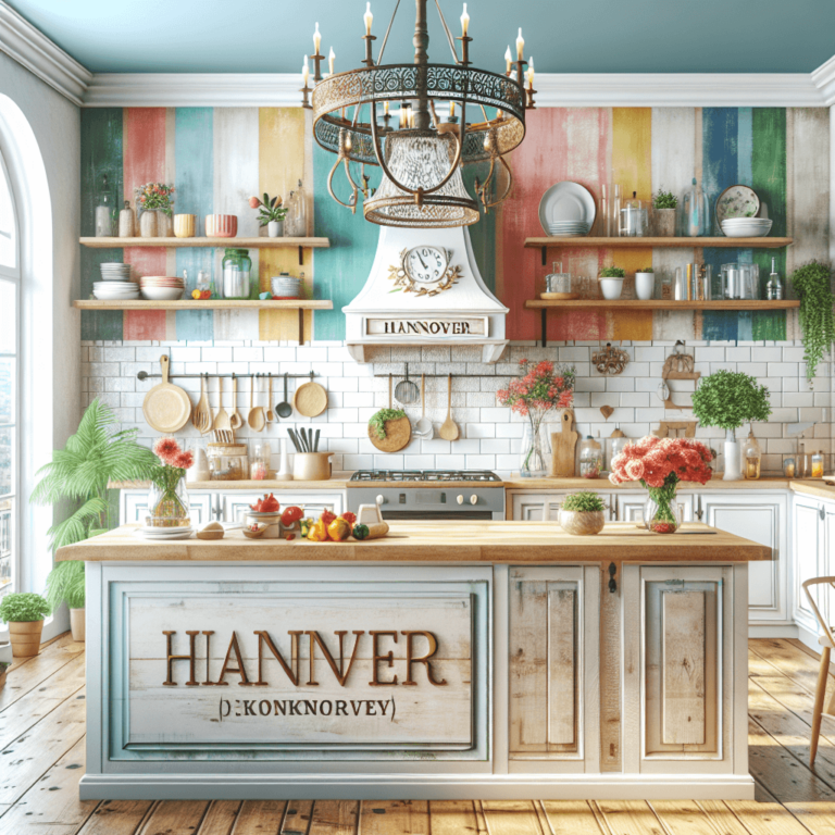 bunte Küche im Shabby Chic Stil-Hannover
