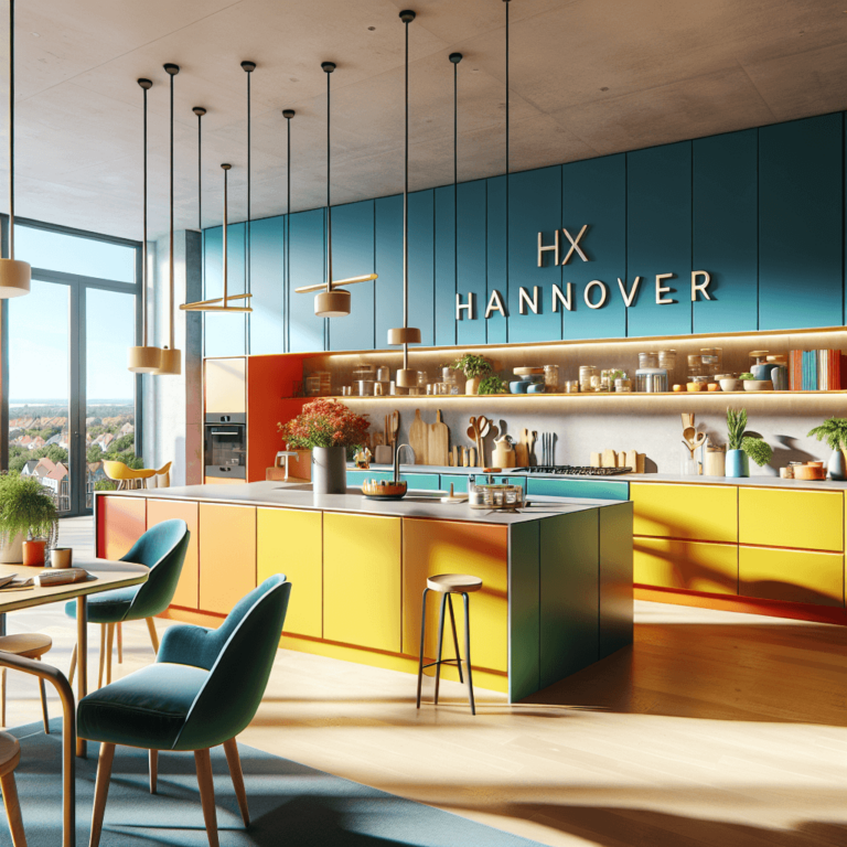 bunte Küche in L-Form-Hannover