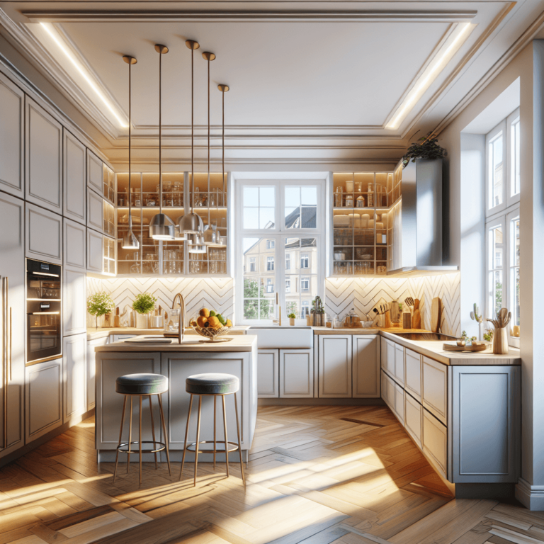 bunte Küche in U-Form-Hannover