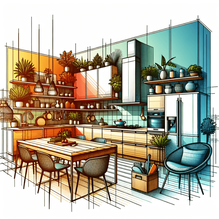 bunte einzeilige Küche-Hannover