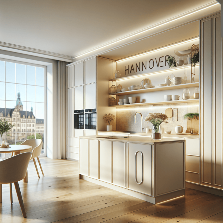 cremefarbene Einbauküche-Hannover
