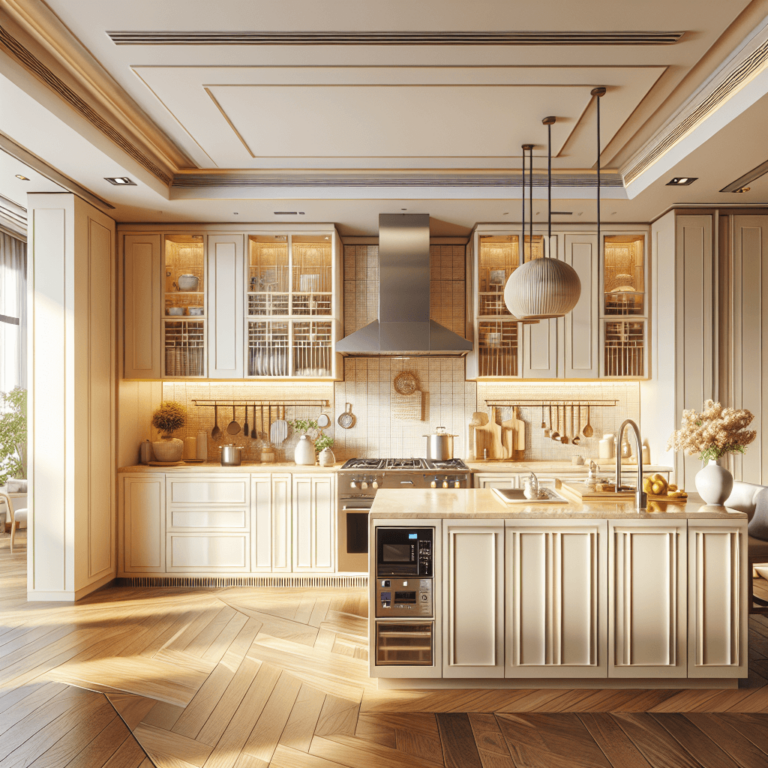 cremefarbene Küche im asiatischen Stil-Hannover