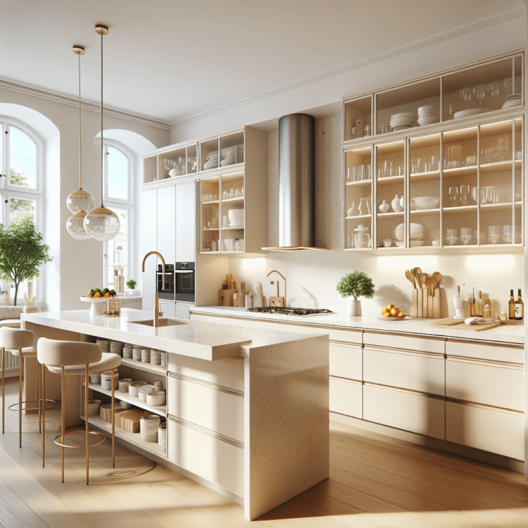 cremefarbene Küche in U-Form-Hannover