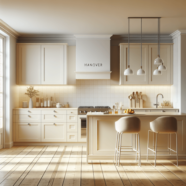 cremefarbene Minimalismus Küche-Hannover