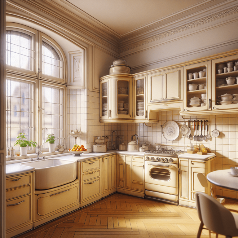 cremefarbene Retro Küche-Hannover