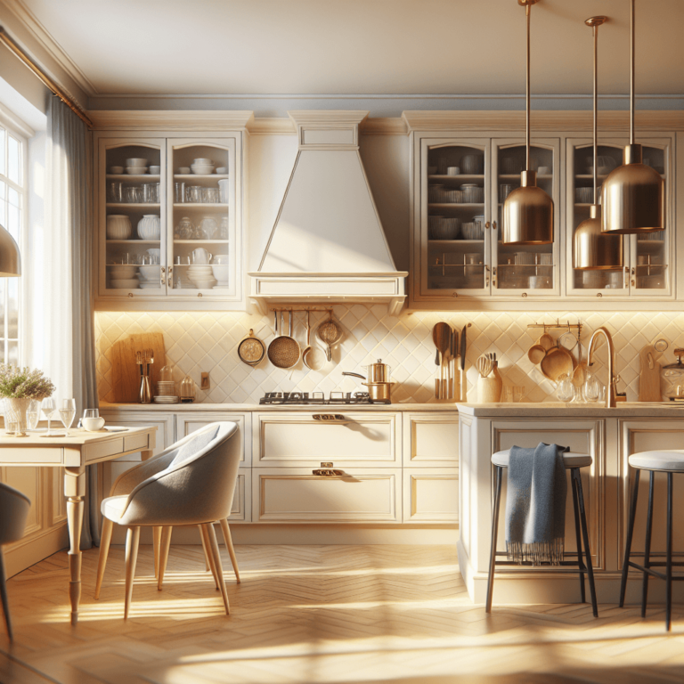 cremefarbene Wohnküche-Hannover