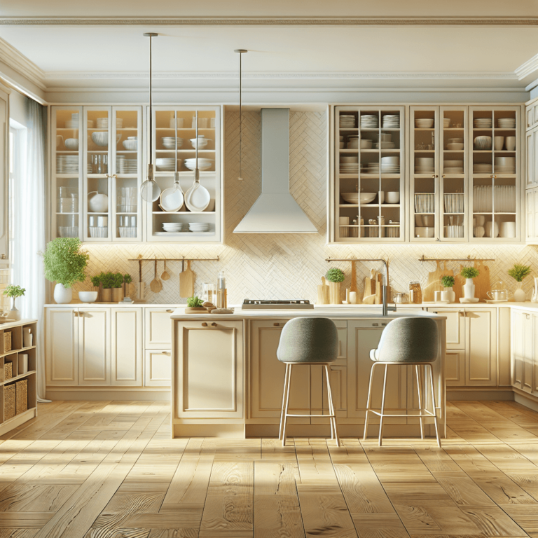 cremefarbene mehrzeilige Küche-Hannover