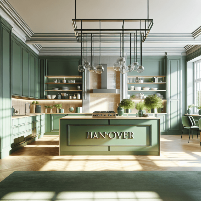 grüne Küche im Art-Deco-Stil-Hannover