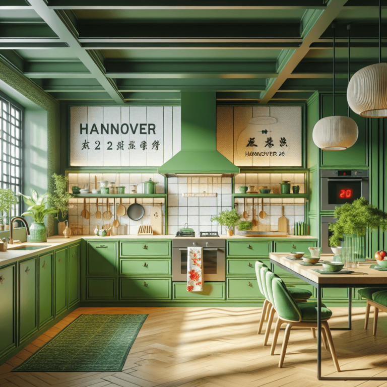 grüne Küche im asiatischen Stil-Hannover