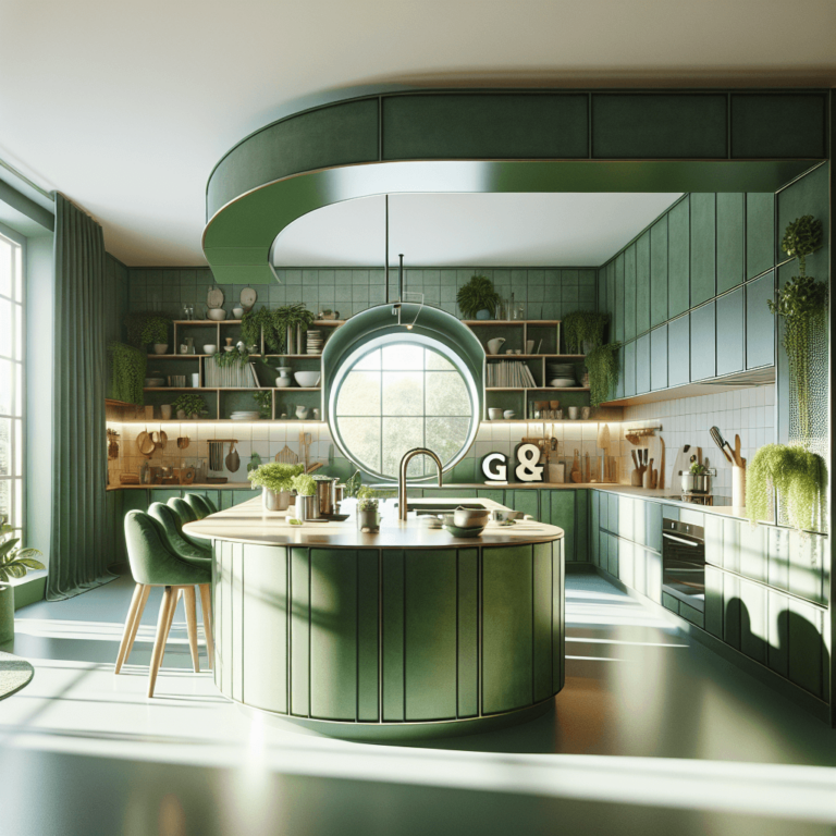 grüne Küche in G-Form-Hannover