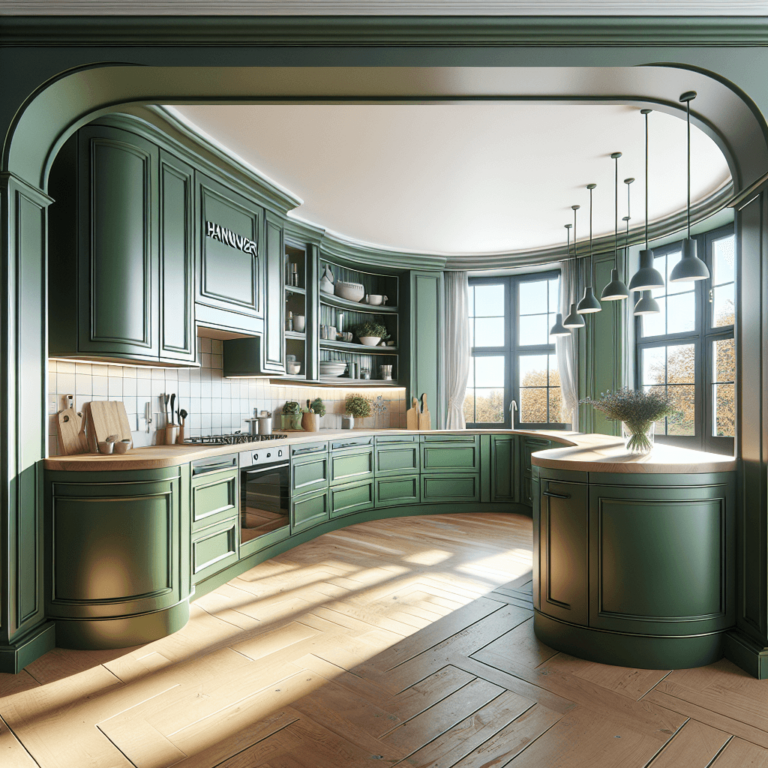 grüne Küche in U-Form-Hannover