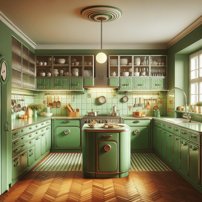grüne Retro Küche-Hannover