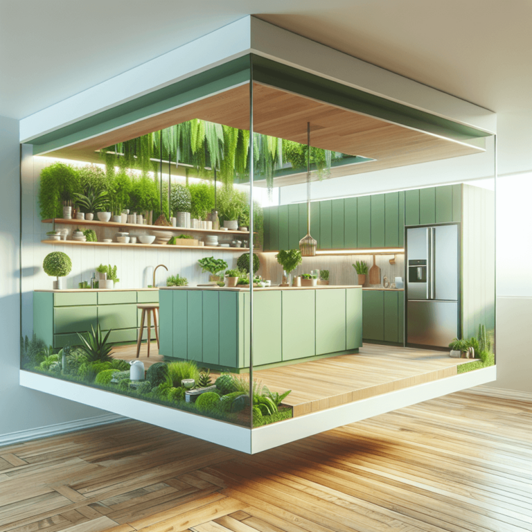 grüne Schwebende Küche-Hannover