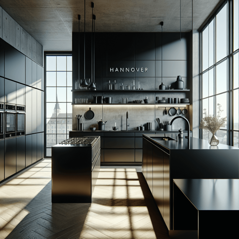 schwarze Design Küche-Hannover