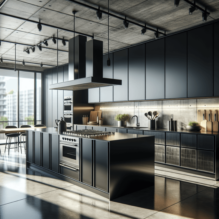 schwarze Industrielle Küche-Hannover
