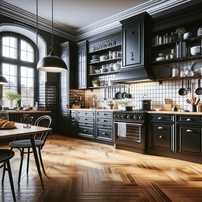 schwarze Retro Küche-Hannover
