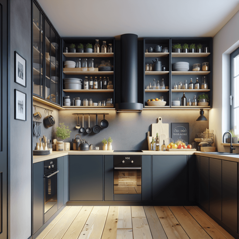 schwarze Singleküche-Hannover