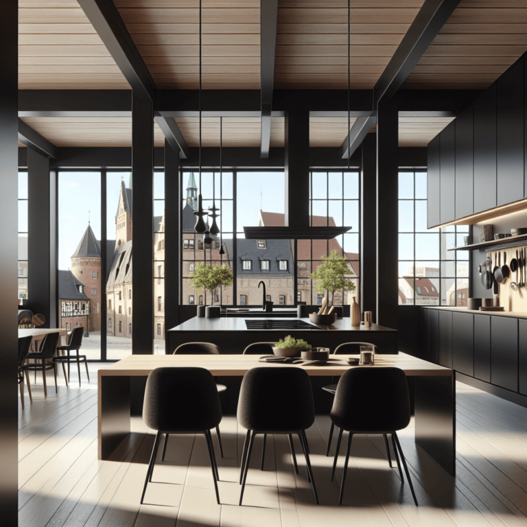 schwarze Wohnküche-Hannover