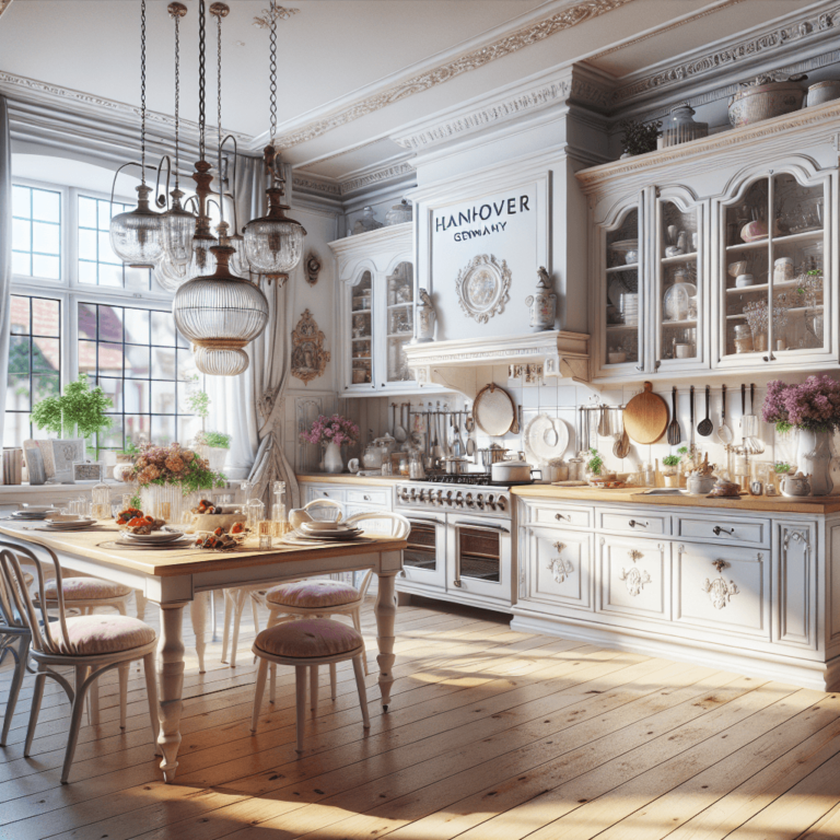 weiße Küche im Shabby Chic Stil-Hannover