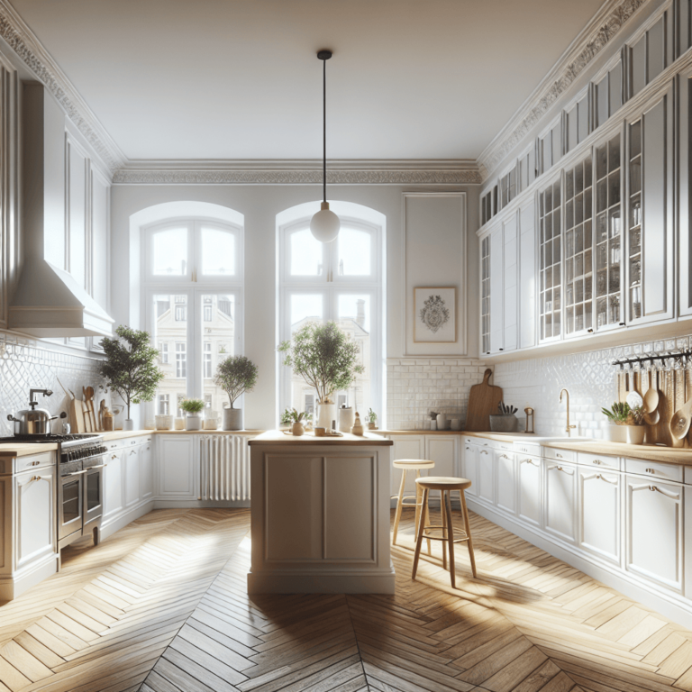 weiße Küche im Vintage Chic Stil-Hannover