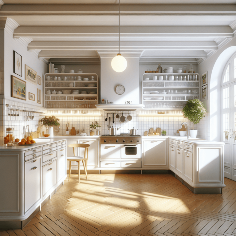 weiße Retro Küche-Hannover